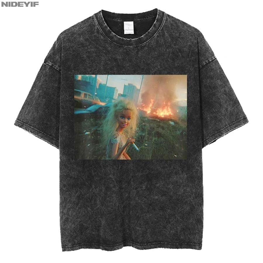 Doll Face Expression Meme Oversized Tee