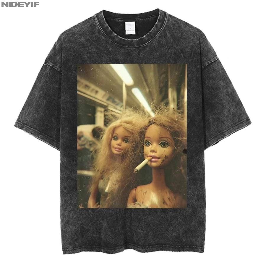Doll Face Expression Meme Oversized Tee