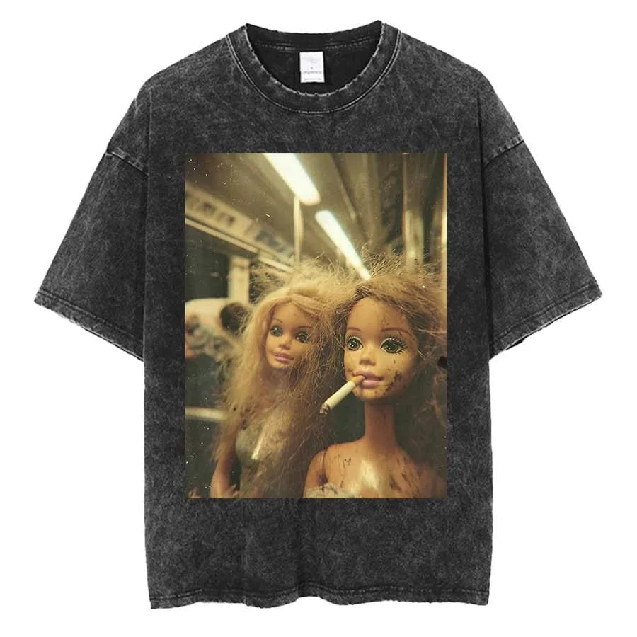 Doll Face Expression Meme Oversized Tee